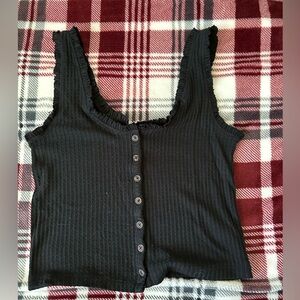 black tank top - with buttons